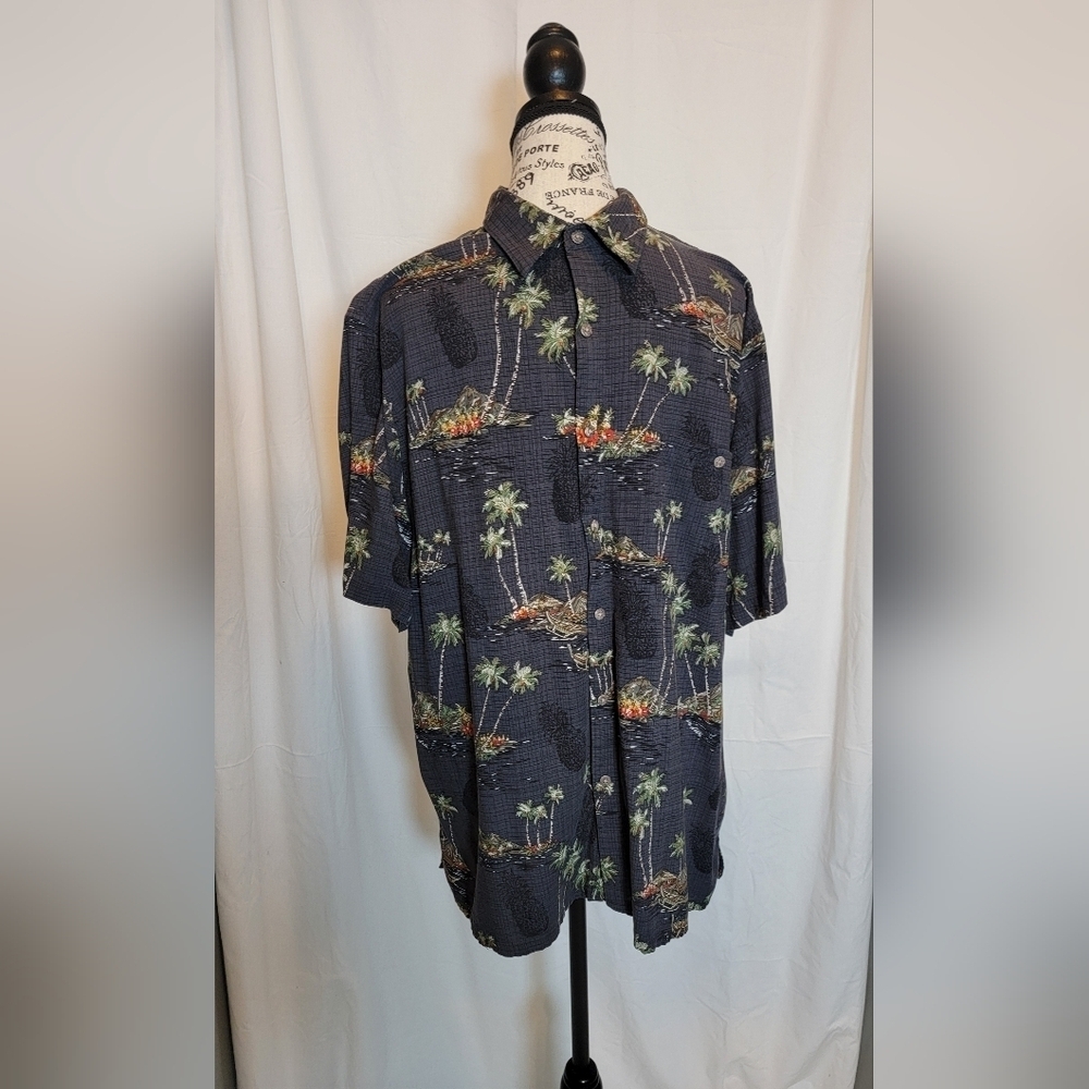 Batik Bay Tropical Black Hawaiian Shirt